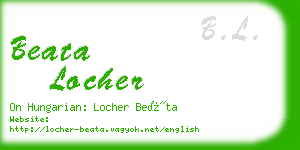 beata locher business card